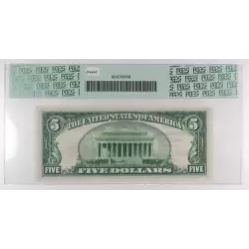 $5 1929 Small brown seal Small National Bank Notes 1800-1