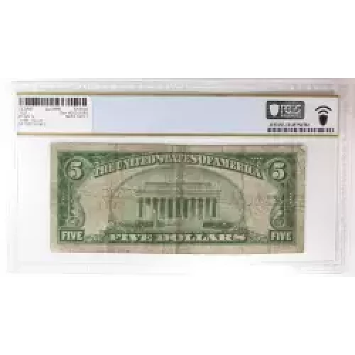 $5 1929 Small brown seal Small National Bank Notes 1800-1