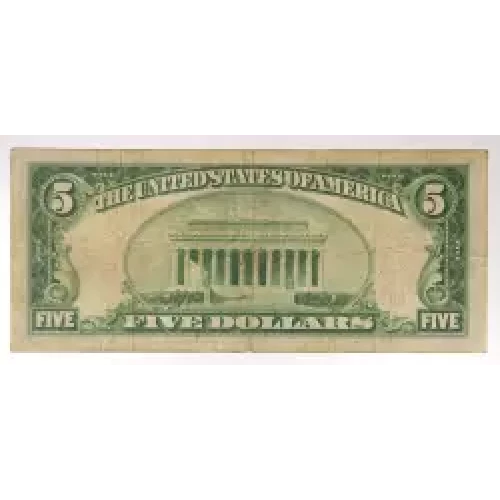 $5 1929 Small brown seal Small National Bank Notes 1800-1 (2)