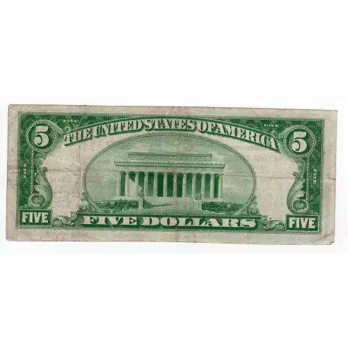 $5 1929 Small brown seal Small National Bank Notes 1800-1 (2)