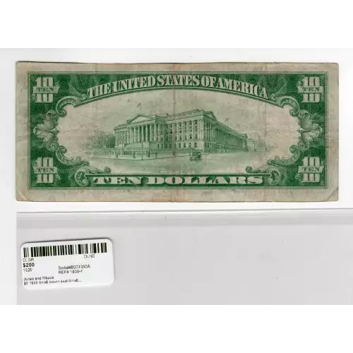$5 1929 Small brown seal Small National Bank Notes 1800-1 (2)