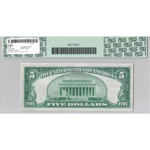 $5 1929 Small brown seal Small National Bank Notes 1800-1