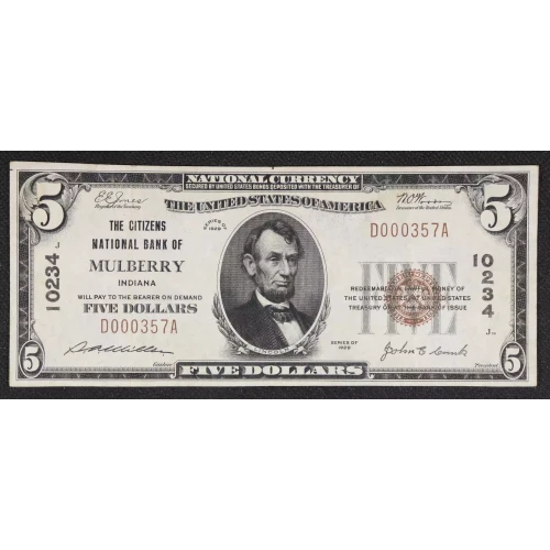 $5 1929 Small brown seal Small National Bank Notes 1800-1 (3)