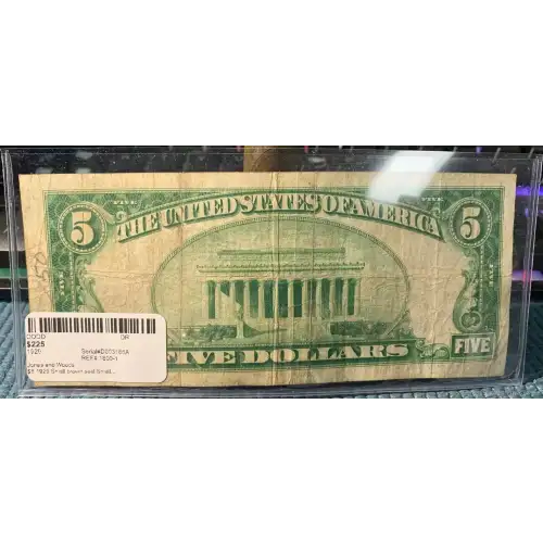 $5 1929 Small brown seal Small National Bank Notes 1800-1 (3)