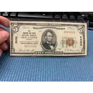 $5 1929 Small brown seal Small National Bank Notes 1800-1