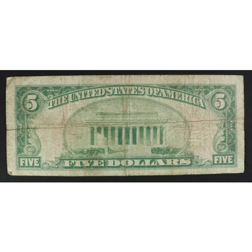 $5 1929 Small brown seal Small National Bank Notes 1800-1 (3)