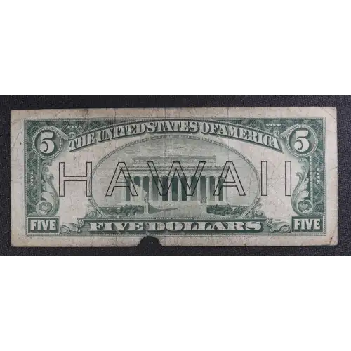 $5 1934-A brown seal Emergency Notes Issued During WW2 2302 (3)