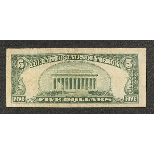 $5 1934-A yellow seal Emergency Notes Issued During WW2 2307 (2)