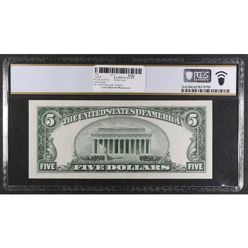$5 1934-D blue seal. Small Silver Certificates 1654 (2)