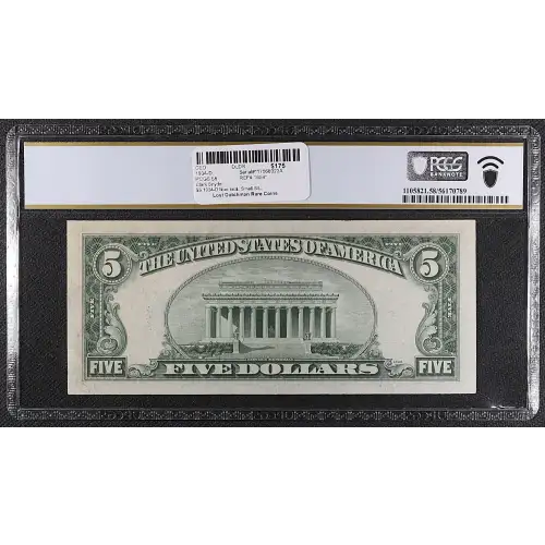 $5 1934-D blue seal. Small Silver Certificates 1654* (2)