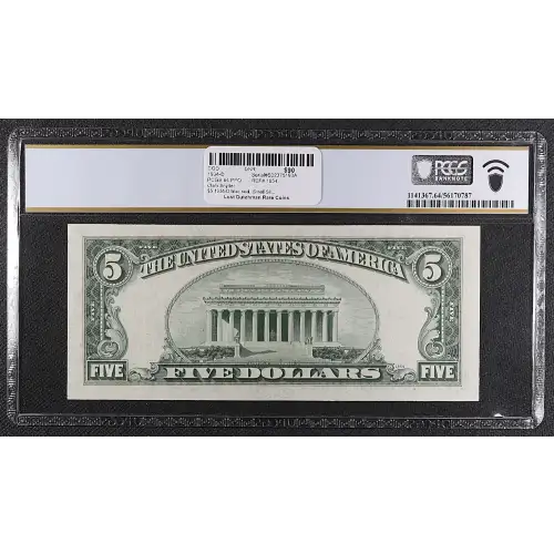 $5 1934-D blue seal. Small Silver Certificates 1654 (2)