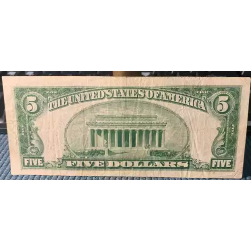$5 1950 blue-Green seal. Small Size $5 Federal Reserve Notes 1961-I*