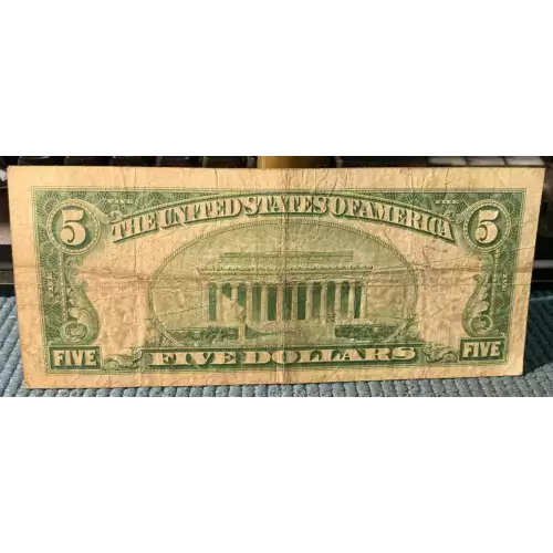 $5 1950 blue-Green seal. Small Size $5 Federal Reserve Notes 1961-L* (3)