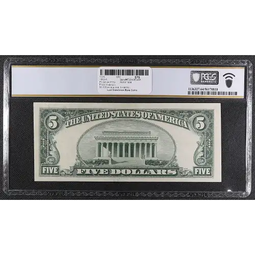 $5 1953-A blue seal. Small Silver Certificates 1656 (2)