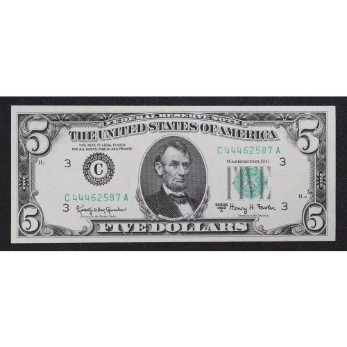 $5 1963-A.  Small Size $5 Federal Reserve Notes 1968-C