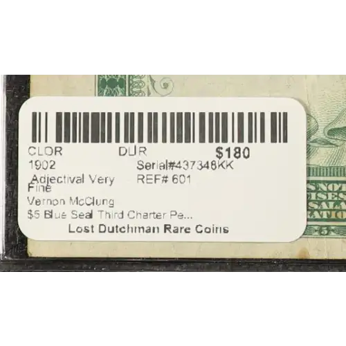$5  Blue Seal Third Charter Period 601
