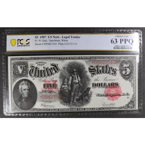 $5  Small Red, scalloped Legal Tender Issues 91 (2)