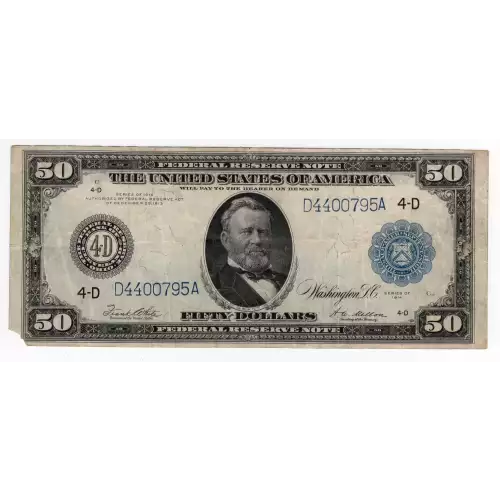 $50 1914 Red Seal Federal Reserve Notes 1039A
