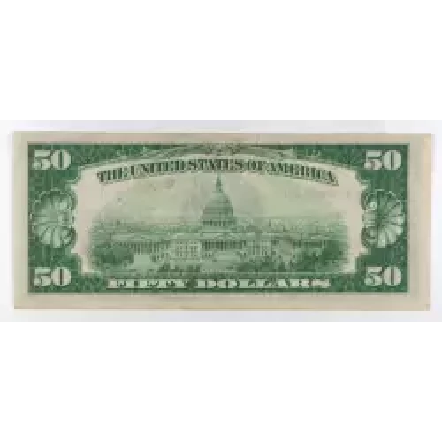 $50 1929 brown seal Small Federal Reserve Bank Notes 1880-G