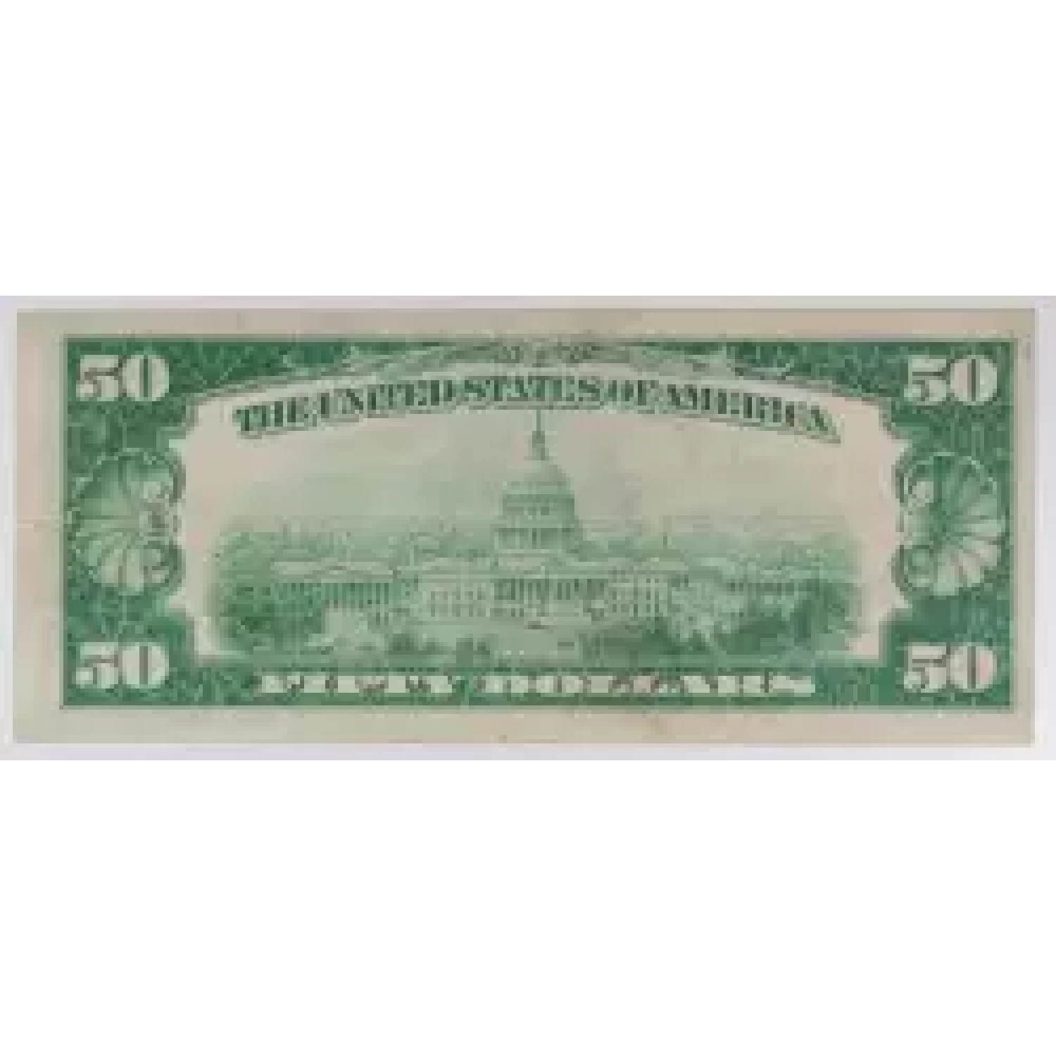 $50 1929 small brown seal. Small National Bank Notes 1803-1