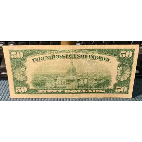 $50 1950 blue-Green seal. Small Size $50 Federal Reserve Notes 2107-B* (3)