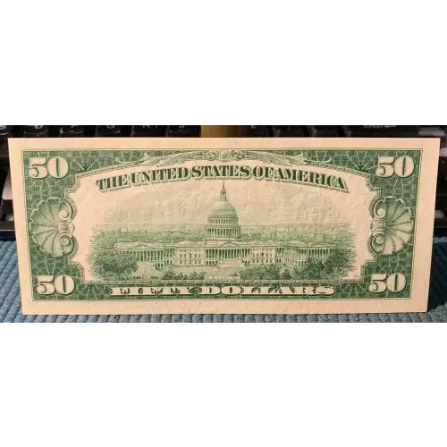 $50 1950-D. blue-Green seal. Small Size $50 Federal Reserve Notes 2111-G* (2)