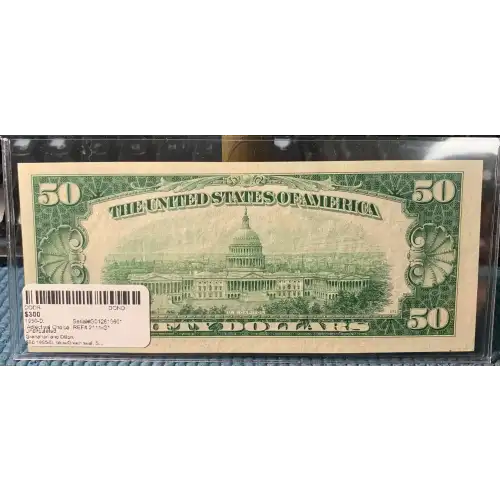 $50 1950-D. blue-Green seal. Small Size $50 Federal Reserve Notes 2111-G* (3)