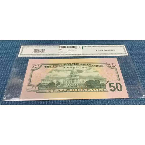 $50 2004-A. blue-Green seal. Small Size $50 Federal Reserve Notes 2129-G