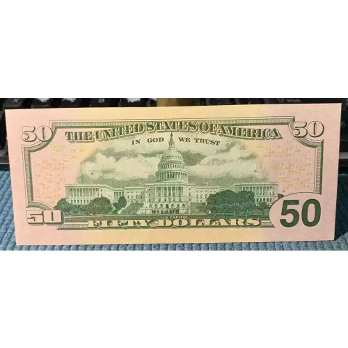 $50 2004 blue-Green seal. Small Size $50 Federal Reserve Notes 2128-L