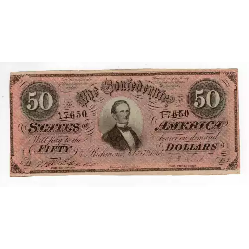$50   Issues of the Confederate States of America CS-66