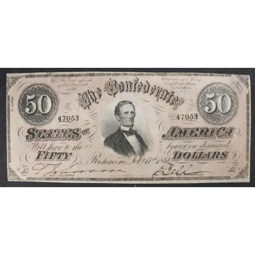 $50   Issues of the Confederate States of America CS-66 (2)