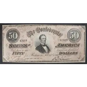 $50   Issues of the Confederate States of America CS-66 (2)