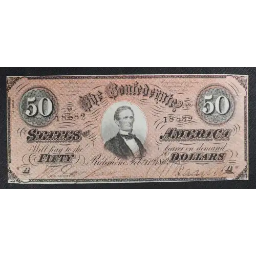 $50   Issues of the Confederate States of America CS-66 (3)