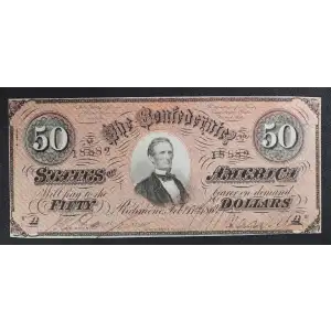 $50   Issues of the Confederate States of America CS-66 (3)