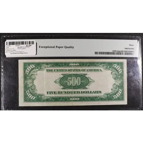 $500 1928  High Denomination Notes 2200-D (2)