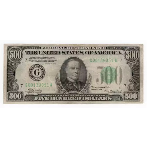$500 1934  High Denomination Notes 2201-G