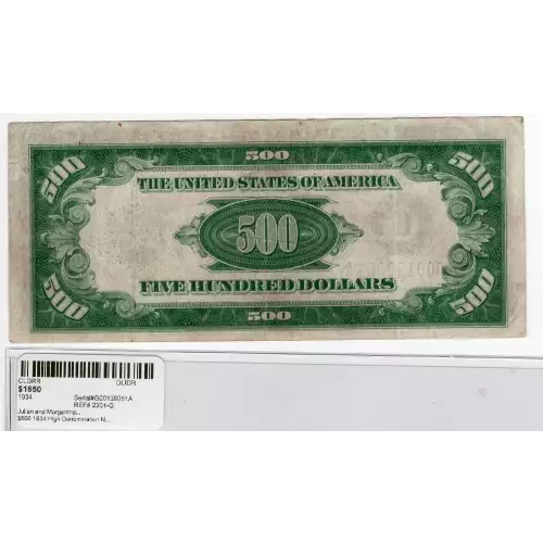 $500 1934  High Denomination Notes 2201-G (2)
