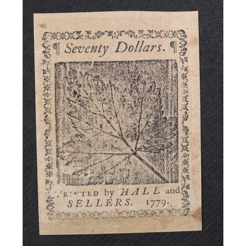 $70 January 14, 1779  CONTINENTAL CURRENCY CC-101 (2)