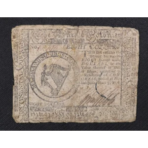 $8 May 9, 1776  CONTINENTAL CURRENCY CC-38 (2)