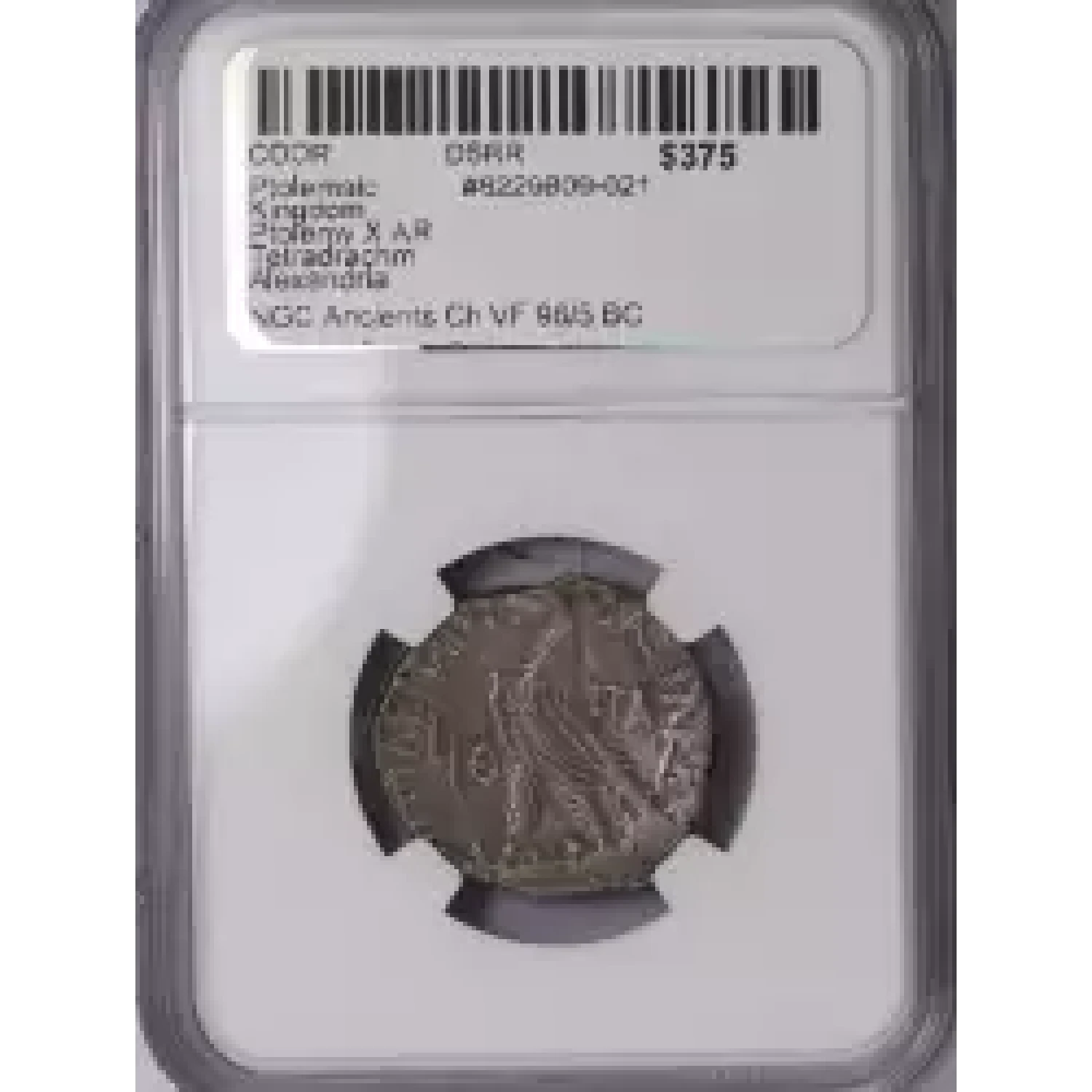 NGC Ch VF Ptolemaic Kingdom Ptolemy X AR Tetradrachm Alexandria Ancient ...
