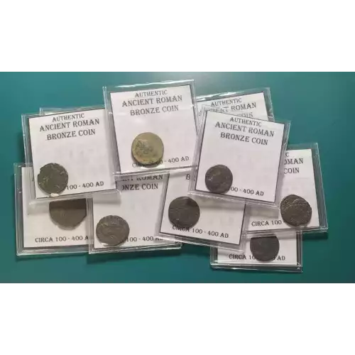 Ancient Roman Bronze Coin Circa 100-400 AD
