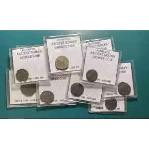 Ancient Roman Bronze Coin Circa 100-400 AD