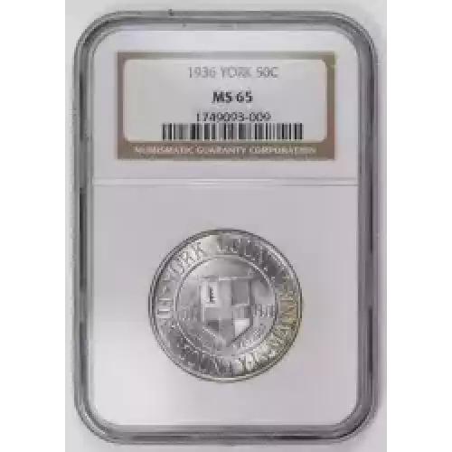 Classic Commemorative Silver--- York County, Maine, Tercentenary 1936 -Silver- 0.5 Dollar