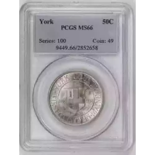 Classic Commemorative Silver--- York County, Maine, Tercentenary 1936 -Silver- 0.5 Dollar