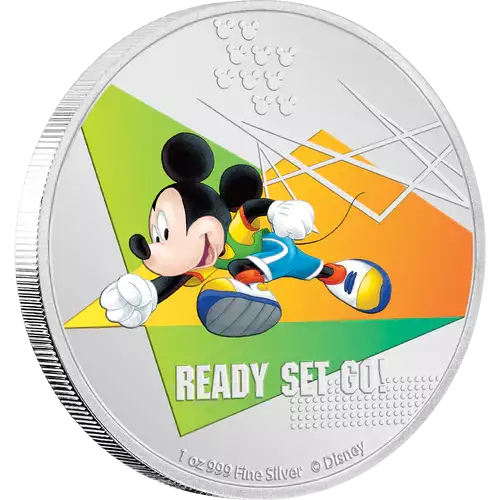 Disney Mickey Mouse - 2020 1oz Ready Set Go! Silver Coin (2)