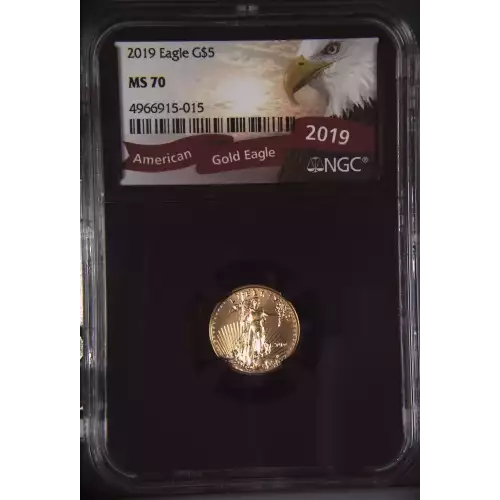Gold Bullion-Gold Eagles--$5 Gold Eagle 1/10 oz -Gold- 5 Dollar