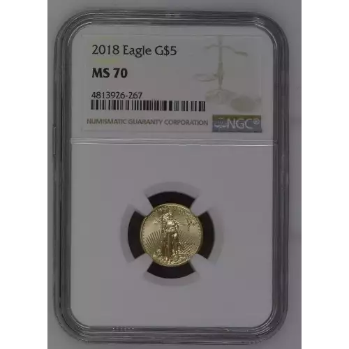 Gold Bullion-Gold Eagles--$5 Gold Eagle 1/10 oz -Gold- 5 Dollar