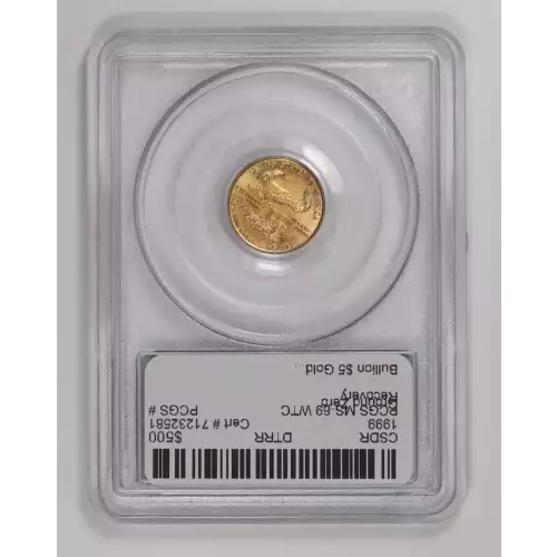 Gold Bullion-Gold Eagles--$5 Gold Eagle 1/10 oz -Gold- 5 Dollar (2)