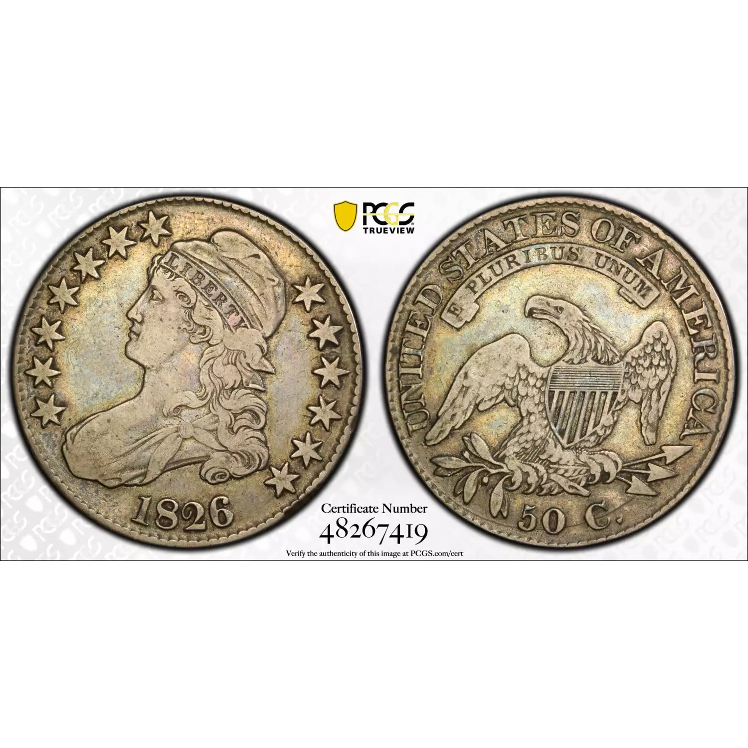 1826 Capped Bust Half Dollars PCGS VF-25 - Lost Dutchman Rare Coins