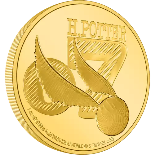 HARRY POTTER- 1oz Classic Golden Snitch Gold Coin (3)